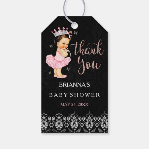 Its a Girl Princess Girl Baby Shower Gift Tags