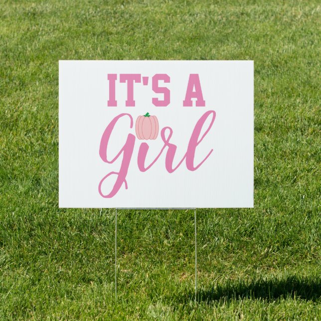 It's A Girl Pumpkin Sign (Insitu)