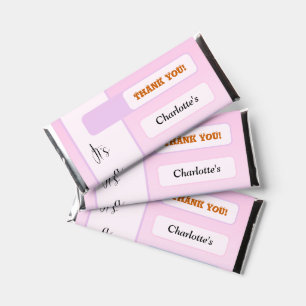 It's A Girl! Purple Gradient Cute Baby Shower Hershey Bar Favors