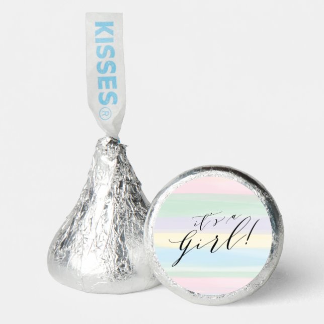 It's A Girl Rainbow Baby Shower Hershey®'s Kisses® (Front)