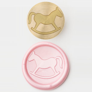 It's a Girl rocking horse wax seal stamp