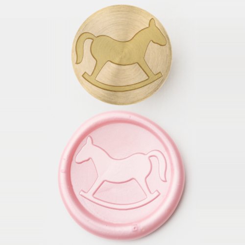 Its a Girl rocking horse wax seal stamp