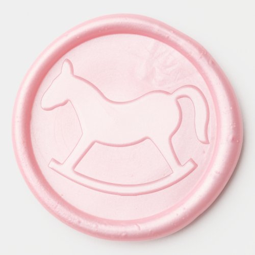 Its a Girl rocking horse wax seal stickers