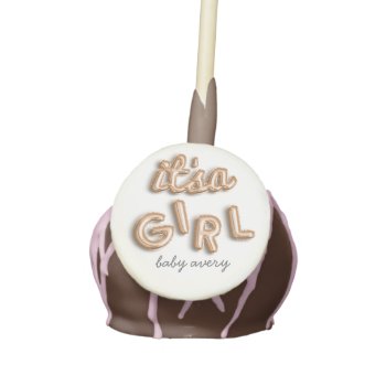 Its A Girl! Rose Gold. Cake Pops by Stacy_Cooke_Art at Zazzle
