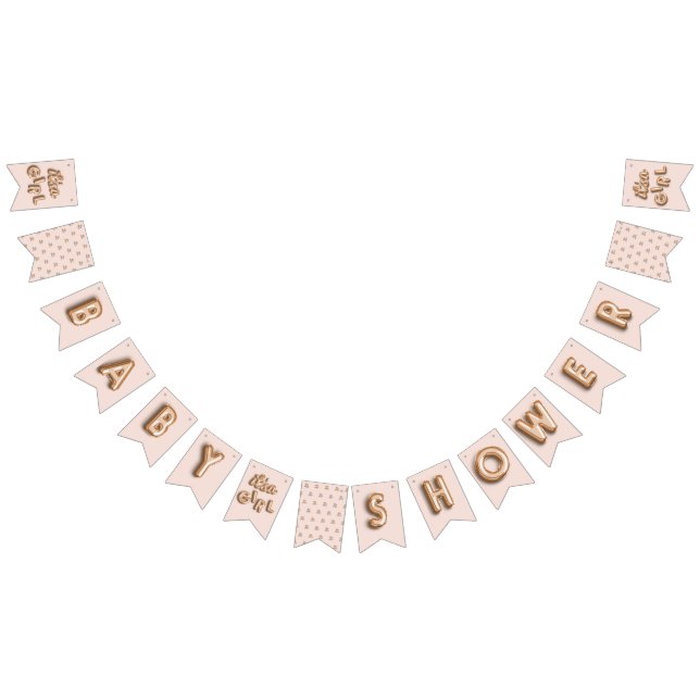 ITS a girl! Rose/pink gold bunting Bunting Flags (All)