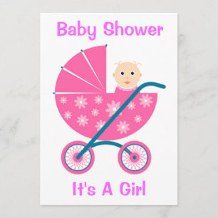 It's a Girl: Save The Date Baby Shower Invitation