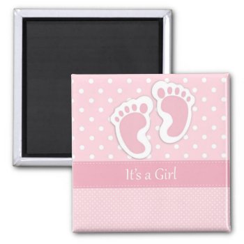 It's A Girl Save The Date Magent Magnet by LPFedorchak at Zazzle