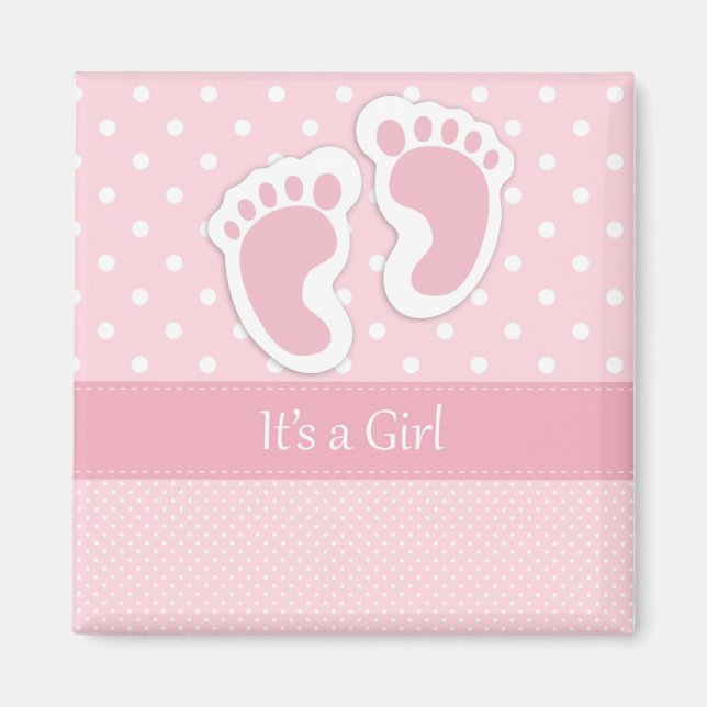 It's a Girl save the date magent Magnet (Front)