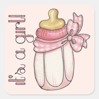 It's a Girl! Square Sticker