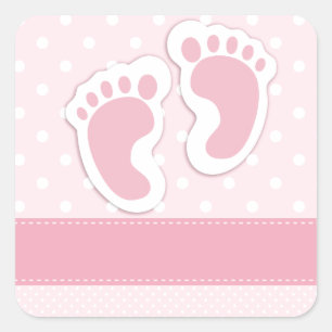 It's a girl! square sticker