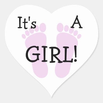 It's A Girl Sticker by StillImages at Zazzle