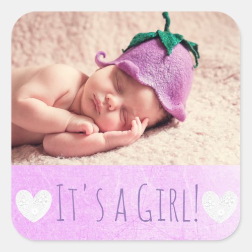 Its a Girl Stickers with your babys photo