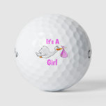 It&#39;s A Girl Stork Golf Balls at Zazzle