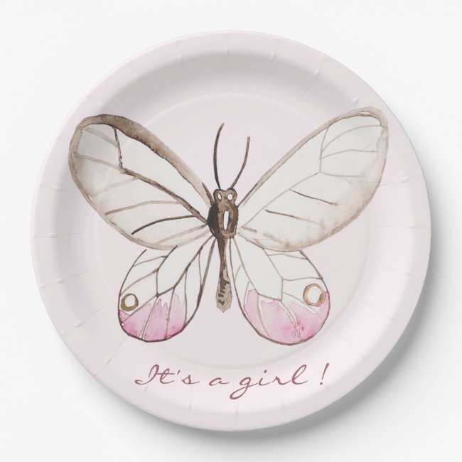 It's a girl! Sweet Blush Butterfly | Babyshower