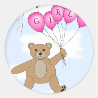 It's a Girl Teddy Bear sticker