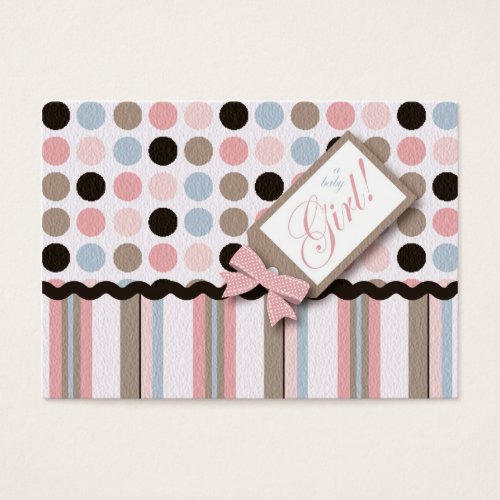 It's a Girl! Thank You Notecard Business Card Template