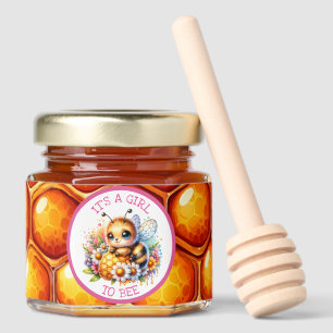 It's a Girl To Bee Cute Honey Themed Baby Shower Jar Favors