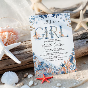 It's a Girl Under the Sea Baby Shower Invitation