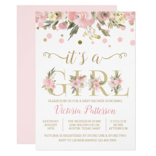 zazzle baby girl shower invitations