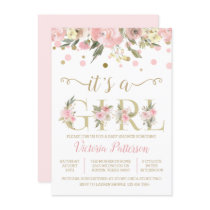 Its A Girl Watercolor Floral Baby Shower Invitation Its A Girl Watercolor Floral Baby Shower Invitation
