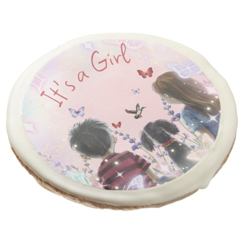  Its a Girl Watercolor Sugar Cookie