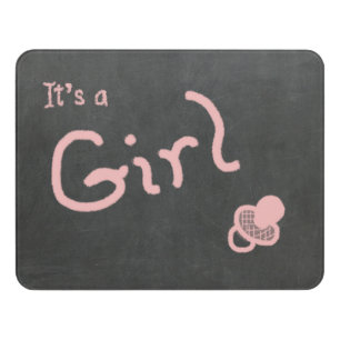 It's a Girl with Binky Chalkboard Sign