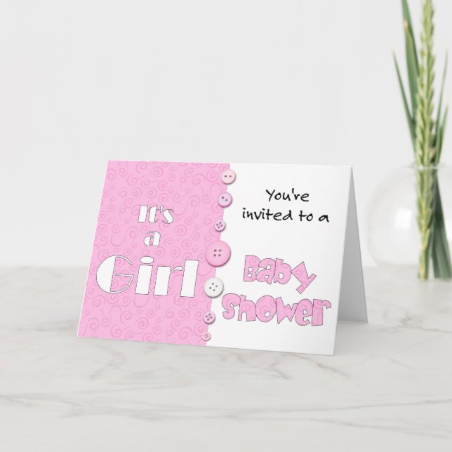 It's a Girl You're Invited to a Baby Shower Invitation (Front)
