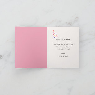 It's a Good Day for a 1st Birthday Pink Gold Card
