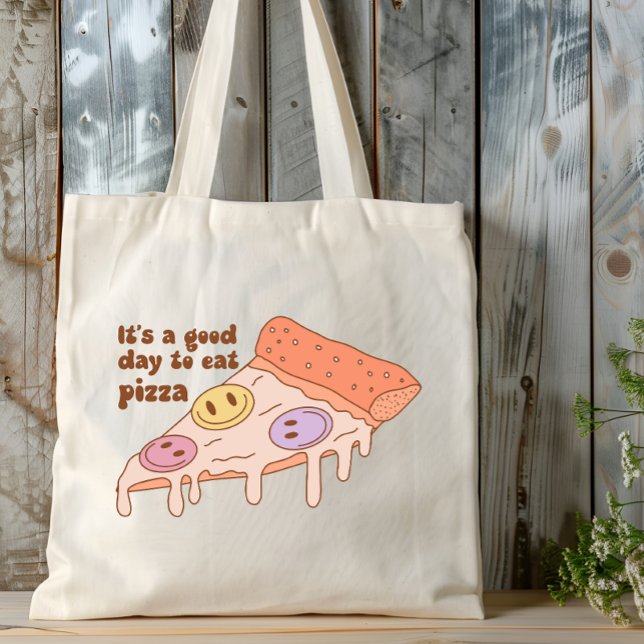 It's a Good Day to Eat Pizza - Fun Design Tote Bag (Creator Uploaded)