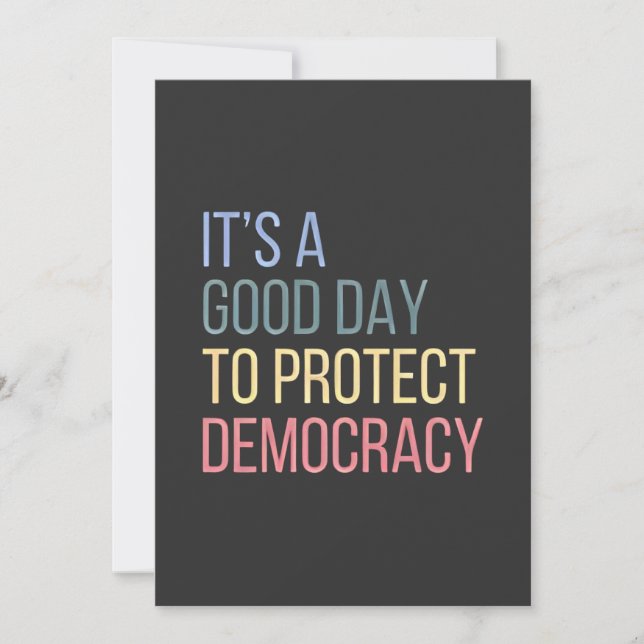 It's a Good Day to Protect Democracy Holiday Card (Front)
