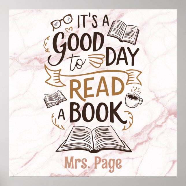 "It's a good day to read a book" book-lovers Poster (Front)