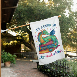 It's A Good Day To Read A Book House Flag