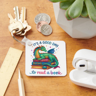 It's A Good Day To Read A Book  Keychain