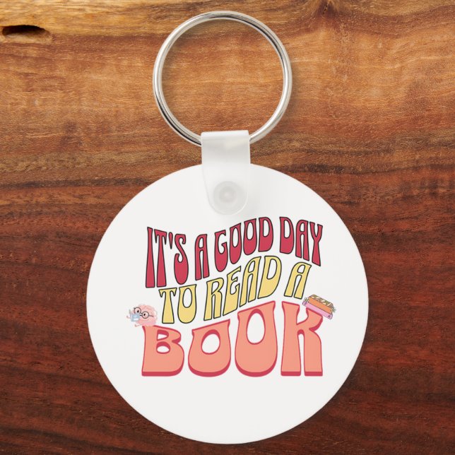 It's a Good Day to Read a Book Keychain (Back)