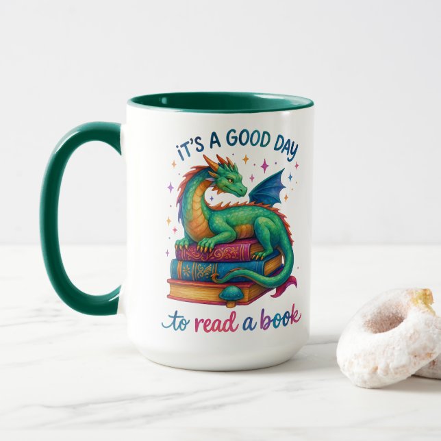 It's A Good Day To Read A Book  Mug (With Donut)
