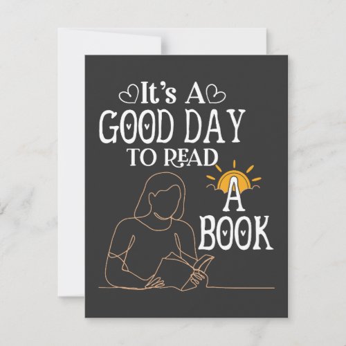 Its A Good Day To Read Shirt Bookish Shirt Book Thank You Card