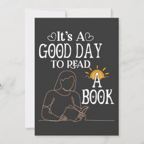 Its A Good Day To Read Shirt Bookish Shirt Book Thank You Card
