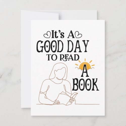 Its A Good Day To Read Shirt Bookish Shirt Book Thank You Card