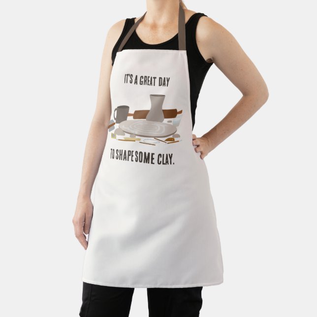 It's a great day for clay All-Over Print Apron (Insitu)