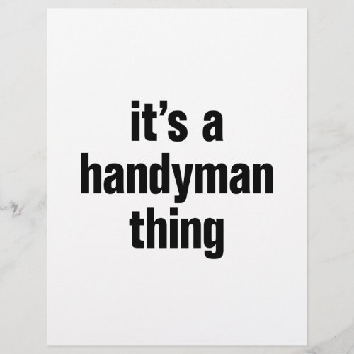 its a handyman thing flyer