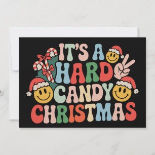 It's A Hard Candy Christmas Retro Groovy Xmas Invitation