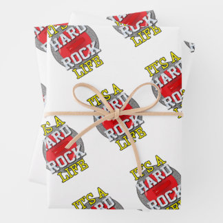 'It's A Hard Rock Life' - Style A Wrapping Paper Sheets