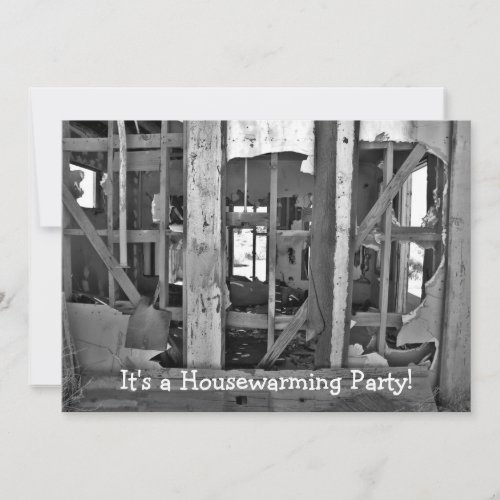 It's a Housewarming Party! destroyed house invites