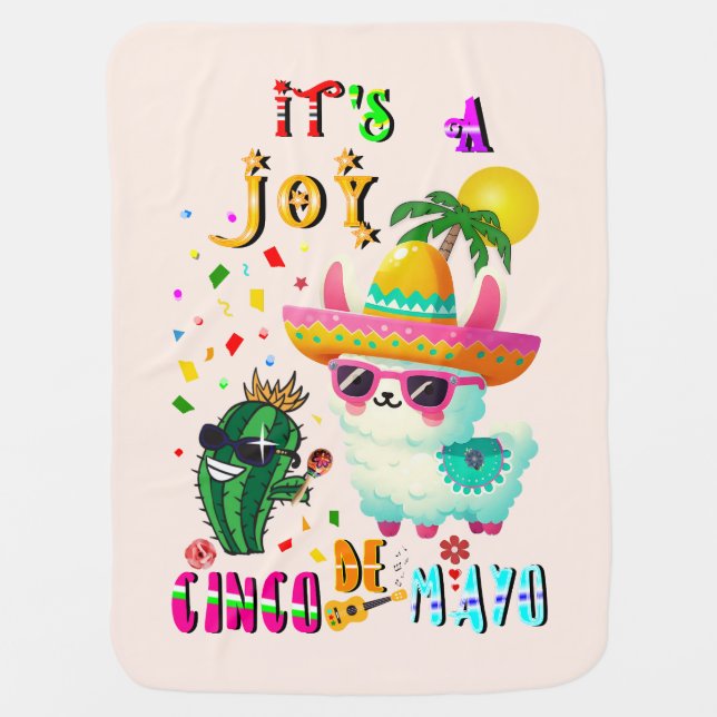 It's A Joy Cinco De Mayo Baby Blanket (Front)