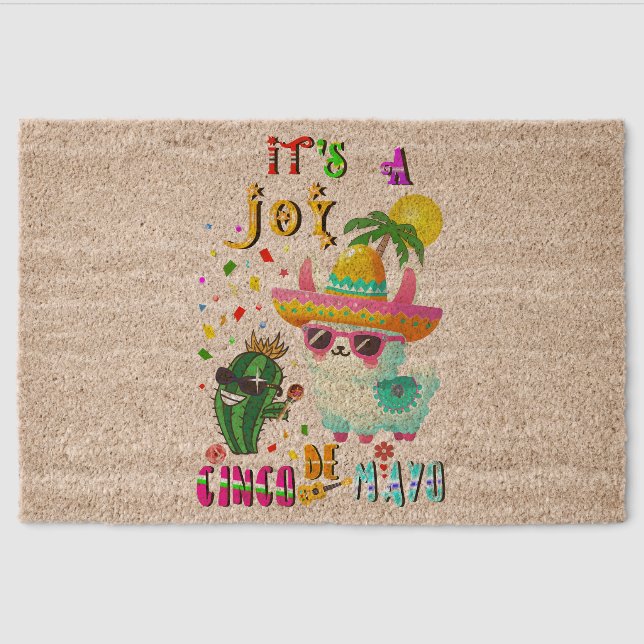 It's A Joy Cinco De Mayo Fiber Doormat (Front)