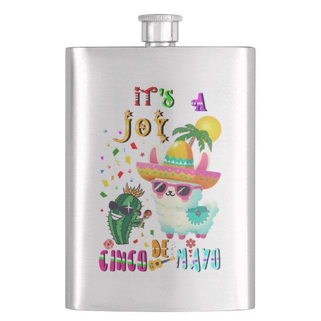 It's A Joy Cinco De Mayo Flask (Front)