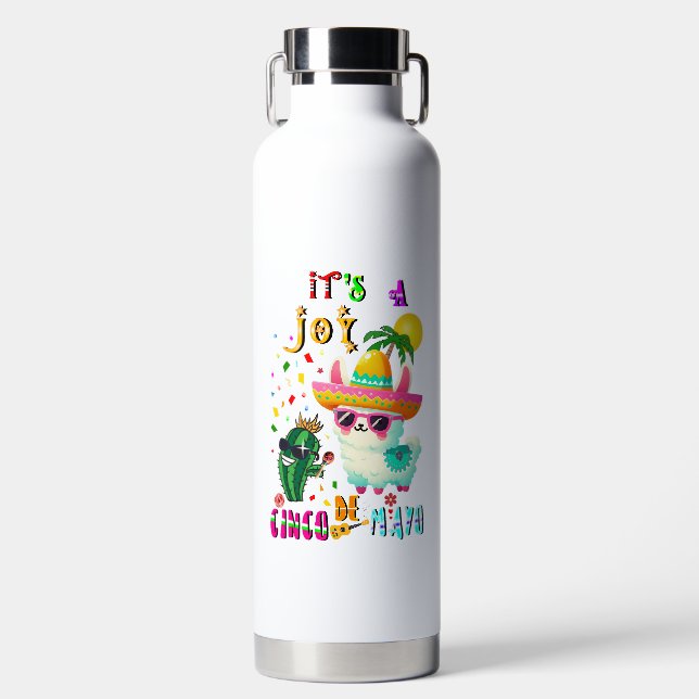 It's A Joy Cinco De Mayo Water Bottle (Front)