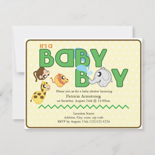 It's a Jungle Baby Shower Invitation
