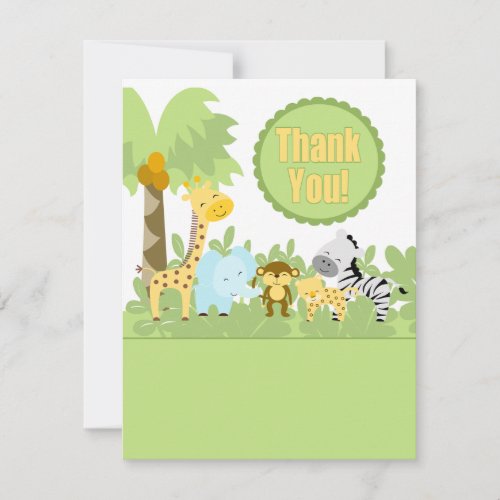 It's A Jungle Thank You Custom Invitations