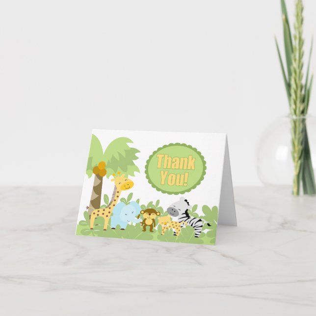 It's A Jungle Thank You Card (Front)